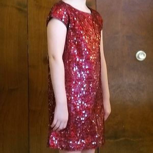 Girls size 8 Gap burgundy sequined dress
